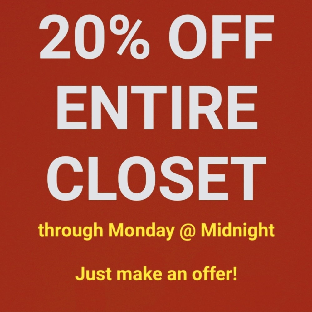 20% OFF through Monday